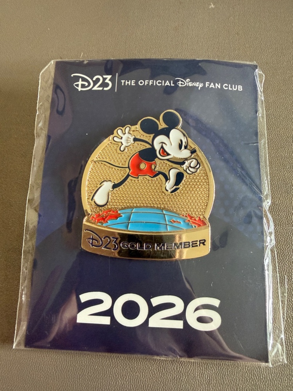 Disney D23 2026 Gold Black Mickey Enamel Pin